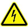 König Werbeanlagen Cartello segnaletico per tensione elettrica pericolosa, secondo norma ASR A1.3/DIN 7010, in alluminio 20 cm (segnale di avvertimento, alta tensione, corrente) resistente agli agenti atmosferici