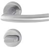 HOPPE Maniglia Hoppe Trondheim con rosetta WC, acciaio inox opaco, 2819280