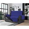 BANZAII TEXTILE INNOVATOR ONLINE Banzaii Copridivano 3 Posti Antimacchia, Salvadivano Trapuntato Bicolore Azzurro/Blu per Seduta da 170 a 195 cm