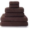 Top Towel - Combo - Asciugamani grandi - Asciugamani da bagno - 2 asciugamani viso o bidet + 2 asciugamani o lavandino + 2 teli doccia - 100% cotone - Marrone