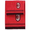 MILAN SET SPUGNA COPPIA 2 PEZZI 1+1 OSPITE 40 x 60 + ASCIUGAMANO 60 x 100 MILAN ASCIUGAMANI 100% SPUGNA DI PURO COTONE ROSSO NERO