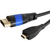 KabelDirekt - Cavo Micro-HDMI, struttura infrangibile - 1,5 m (da HDMI a Micro-HDMI, bidirezionale, 4K@60Hz, Ultra HD, High Speed con Ethernet, per tablet/fotocamere/Raspberry Pi, nero)
