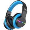 iClever Bluetooth Cuffie per Bambini, 74/85/94dB, 40 ore, Microfono Integrato per Scuola/Tablet/PC (noir)