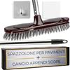 selezione100 Kit Spazzolone Per Pavimenti Esterni, o Scopa Esterno. Spazzolone Telescopico con Manico Di Scopa Per Esterni & Appendi Scope - Scopa con Manico