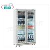 Technochef - Frigor 2 porte vetro, lt.1050, Ventilato, Temp.-1 +10C, Classe C, mod.DC1050