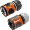 Gardena set di raccordi per tubi da 13 mm e 15 mm (1/2 e 5/8 pollici): per l'inizio e la fine del tubo, il collegamento si adatta a tutti i pezzi di Gardena, resist. ai raggi UV e al gelo