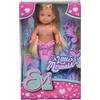 Simba 105733424 - Bambola Evi Love Little Mermaid, a forma di sirena, con cavalluccio marino, 12 cm, per bambini a partire dai 3 anni in su
