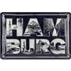 Nostalgic-Art Retro Blechschild Amburgo - Lettera & Rugiada - Souvenir & Idea Regalo, Metallo, Design Vintage per la Decorazione, 20 x 30 cm