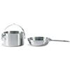 Tatonka Kettle Camping - Set da cucina da 4,0 l, pentola e padella in acciaio inox, volume 4 litri, con manico per appenderlo, diametro 23,5 x 14 cm, colore: argento