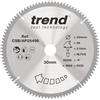 Trend Lama per Sega Circolare CraftPro TCT, 254 mm x 96 Denti x Foro da 30 mm, Punta in Carburo di Tungsteno, Ideale per Taglio di Alluminio e Plastica, CSB/AP25496