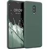 kwmobile Custodia Compatibile con OnePlus 6T Cover - Back Case per Smartphone in Silicone TPU - Protezione Gommata - verde militare