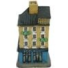 DONREGALOWEB Essenziatore a Forma di casa 10x9,5x18 cm di Altezza, Ceramica, Giallo, 10x9.5x18 cm