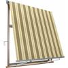 VERDELOOK - Tenda da sole Milos a caduta avvolgibile con braccetti colore beige e marrone - h2,45x3 metri