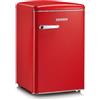 Ⓜ️🔵🔵🔵👌 SEVERIN RKS 8830 - Mini frigo in stile retrò colore ROSSO, maniglie in metallo cromato, ESTREMAMENTE SILENZIOSO, classe D