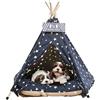 Nukdey Teepee - Tenda per cani, lavabile, per cani, gatti, letti, casa, con cuscino rimovibile e lavabile, facile da montare, 50 x 50 x 60 cm