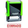 Trodat 4911 Printy Timbro Formula Commerciale con Testo Spagnolo COBRATO, Intintaggio automatico, Dimensione della Piastra di Testo 37 x 14 mm, Rosso
