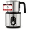 CASO Crema & Choco Inox, Montalatte per latte vaccino e latte vegetale, Schiuma di latte fredda, Contenitore in acciaio inox di alta qualità con manico isolante termico