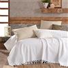 Milam London Coperta Bianca Copriletti In Waffle Di Cotone Copridivano King Size Grande Coperta Bianca King Size A 3 Posti Per Letto Divani Grandi 220 X 240 Cm
