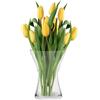 TREND FOR HOME Vaso Fiori da Interno in Vetro Trasparente - Moderno Design per Decorazioni Casa, Altezza 19 cm, Aster, 1325 ml