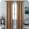 GIRASOLE HOME Coppia Tende Marroni Oscuranti Termiche Morbide Tinta Unita Tenda Isolante per Soggiorno Camera e Interni 2 Pannelli con Tasca 70x238cm