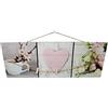 DONREGALOWEB Quadro portafoto-appendini con pinze in Stile Romantico 80 x 30 cm, Pastello, 30x80 cm
