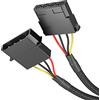 KabelDirekt - 60cm Cavo di Prolunga a 4 Pin Molex (per il collegamento di dischi rigidi (SSD, HDD) e lettori (CD, DVD, Blu-Ray))