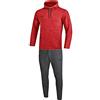 JAKO Premium Basics con Cappuccio, Tuta da Jogging Uomo, Rosso mélange, XL