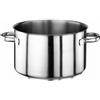 PADERNO WORLD CUISINE Casseruola alta 2 maniglie cm 36 Serie 1000 inox h cm 21,5 Lt 20,5