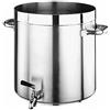 PADERNO WORLD CUISINE Offerta Pentola alta con rubinetto cm 45 Serie 1100 inox h cm 45 Lt 70