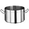 PADERNO WORLD CUISINE Casseruola alta 2 maniglie cm 24 Serie 2100 inox h cm 15 Lt 6,5