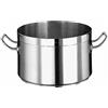 PADERNO WORLD CUISINE Casseruola alta 2 maniglie cm 32 Serie 2100 inox h cm 19,5 Lt 15,7