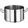 PADERNO WORLD CUISINE Casseruola alta 2 maniglie cm 50 Serie 2100 inox h cm 32 Lt 63