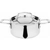 PADERNO WORLD CUISINE Casseruola bassa 2 manici con coperchio cm 12 Serie 2500 h cm 6 Lt 0,7