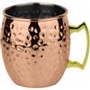 PADERNO WORLD CUISINE Tazza Moscow mule Lt 0,55 inox ramato martellato manico dorato