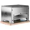PADERNO WORLD CUISINE Barbecue da tavola da esterno inox cm 33x22x21,5 Kg 7,3