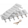 PADERNO WORLD CUISINE Stampo gelato su stecco confezione 2 pezzi 6 sedi, silicone
