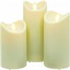 PADERNO WORLD CUISINE Set 3 lampade candela in resina Ø 9 cm - h 12,5-18-23