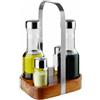 PADERNO WORLD CUISINE Servizio oliera, 4 pezzi cm 15,5x12 legno vetro inox