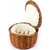 PADERNO WORLD CUISINE Cesto uova imbottito da buffet Ø 26x17 cm rattan
