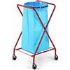 PADERNO WORLD CUISINE Carrello portasacco Lt 120 acciaio verniciato cm 58x56x102