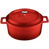 PADERNO WORLD CUISINE Casseruola 2 manici Ø cm 32 Lt 10 ghisa rosso