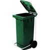 PADERNO WORLD CUISINE Pattumiera a pedale Lt 120 HDPE cm 48x55x93 verde scuro
