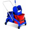 PADERNO WORLD CUISINE Carrello lavapavimenti con strizzatore PP cm 69x42x90 Lt 25+25