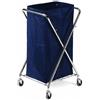 PADERNO WORLD CUISINE Carrello portabiancheria Lt 150 cromato sacco tela plastificata cm 62x60x103 Kg 6,39