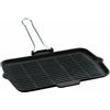 PADERNO WORLD CUISINE Bistecchiera cm 21x36 manico in filo ghisa smaltata nera