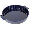 PEUGEOT Pirofila tonda festonata Appolia gres smaltato Blue Ø cm 28 h 4,5 Lt 2,2