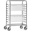 PADERNO WORLD CUISINE Carrello per 9 teglie GN 1/1 h 65 inox cm 38x62x94,5