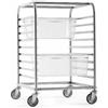 PADERNO WORLD CUISINE Carrello per 9 teglie GN 2/1 o 18 teglie GN 1/1 inox cm 73x62x94,5