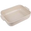 PEUGEOT Pirofila rettangolare Appolia gres smaltato Ecru cm 26x20x6,5 Lt 2,7