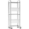 PADERNO WORLD CUISINE Carrello GN 1/1 18 teglie inox cm 38x62x164